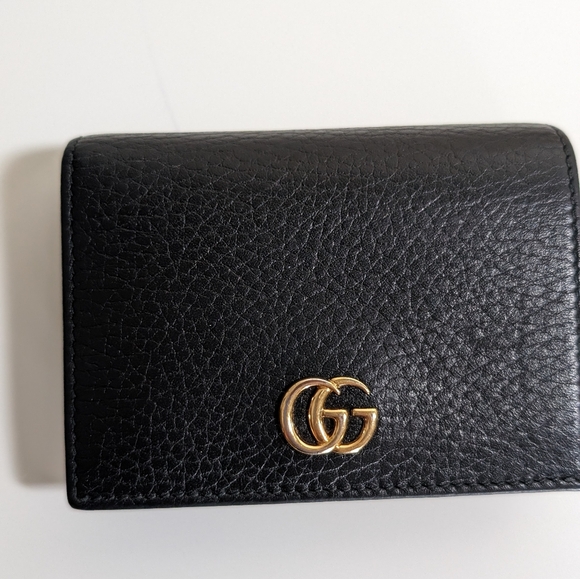 Gucci Black Leather Wallet with Gold Logo - Picture 3 of 12